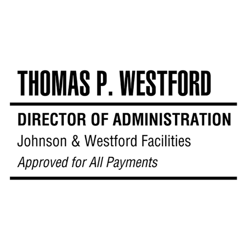 Custom Condensed Name 4 Line Professional Stamp