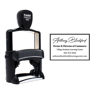 Custom Signature Name 5 Line Professional Stamp - alternate view
