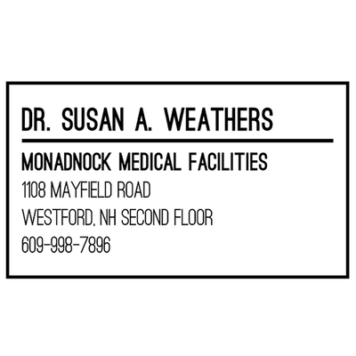 Custom Condensed Sans Serif 5 Line Profession Stamp