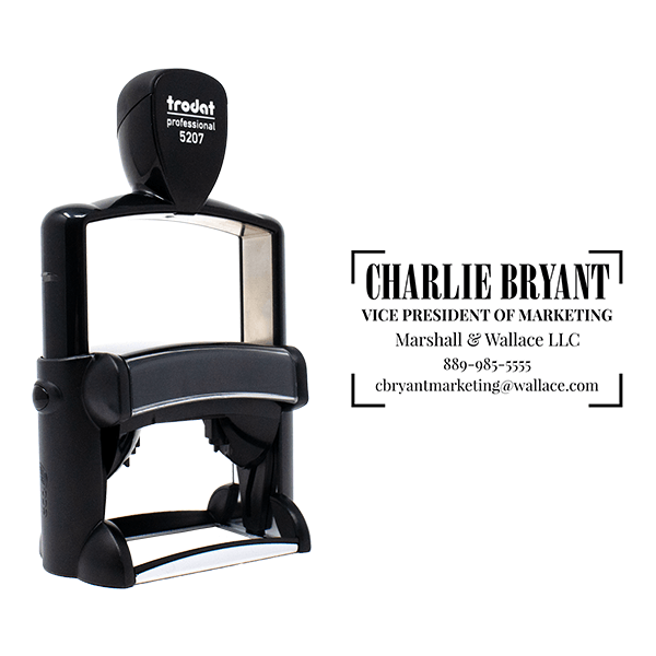 Custom Elegant Serif 5 Line Professional Stamp with Body