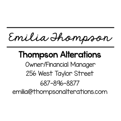 Custom Script 6 Line Profession Stamp
