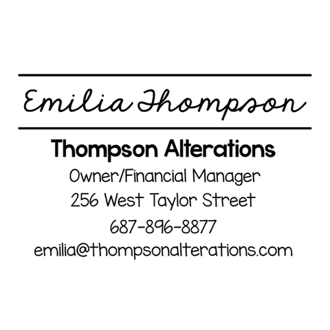 Custom Script 6 Line Professional Stamp