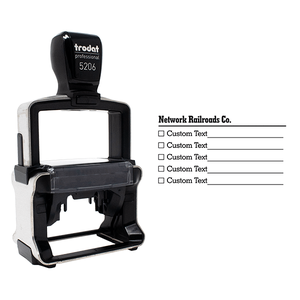 Custom Business Name With Boxes 4 Line Form Stamp with Body