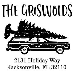 Griswold Holiday Return Address Stamp