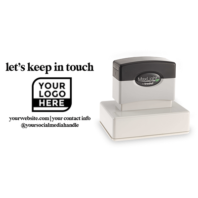 Custom Keep In Touch Logo Stamp - alternate view