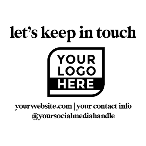 Custom Keep In Touch Logo Stamp