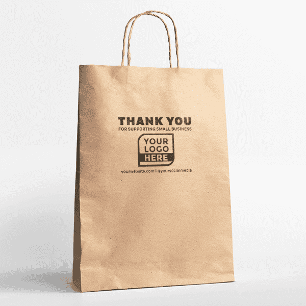 Custom Thank You Logo Stamp in Use