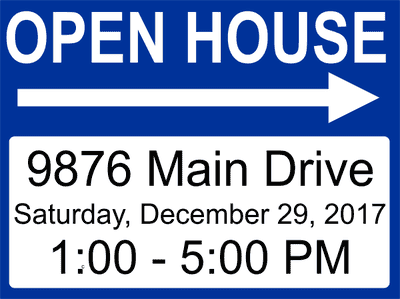 Custom Open House Sign with Arrow