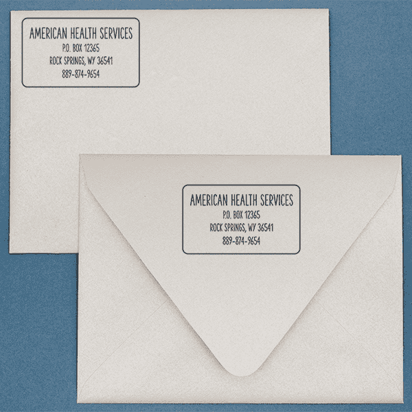 Condensed Rounded Address Stamp Lifestyle