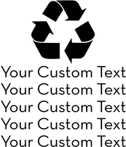 Custom Text Recycle Symbol Rubber Stamp