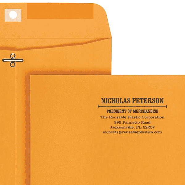 Custom Serif 4 Line Profession Stamp Lifestyle