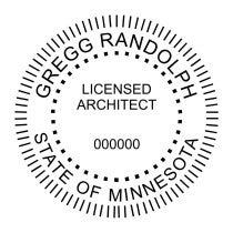 A close-up of the State of Minnesota Architect Seal