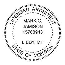 A close-up of the State of Montana Architect Seal