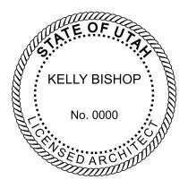 A close-up of the State of Utah Architect Seal
