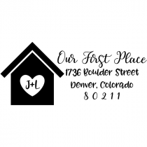 Custom Our First Place Craft Stamp