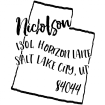 Custom Utah Address Stamp