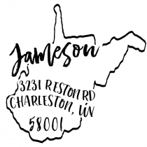 Custom West Virginia Address Stamp