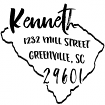 Custom South Carolina Address Stamp