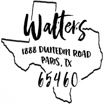 Custom Texas Address Stamp