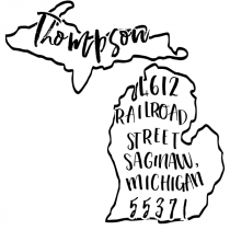 Custom Michigan Address Stamp