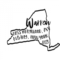 Custom New York Address Stamp