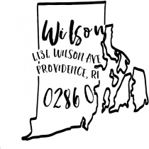 Custom Rhode Island Address Stamp