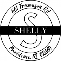 Shelly Return Address Stamp