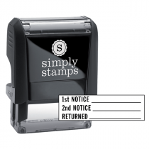 1st Notice, 2nd Notice, Returned Stock Stamp
