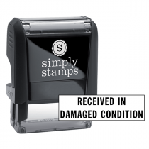Received In Damaged Condition Stock Stamp