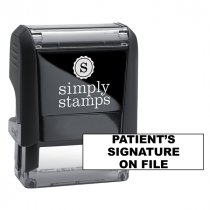Patient's Signature On File Stock Stamp