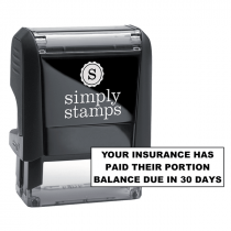 Your Insurance Has Paid Their Portion Balance Due In 30 Days Stock Stamp