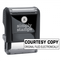 Courtesy Copy Original Filed Electronically Stock Stamp