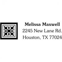 Deco Square Address Stamp