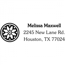 Deco Circle Address Stamp