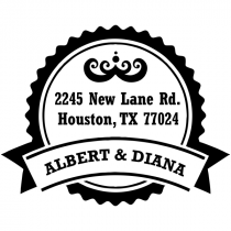 Diana Round Return Address Stamp