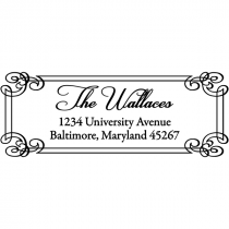 Rectangle address stamp design