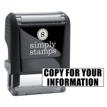 Copy For Your Information Stock Stamp