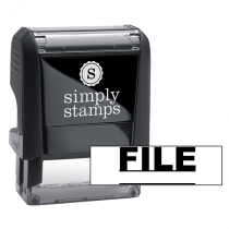 FILE Underlined Stock Stamp