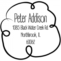 Addison Cloud Border Address Stamp