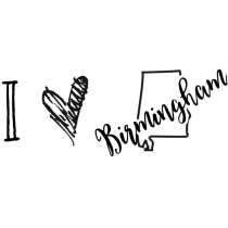 I Love Alabama Rubber Stamp