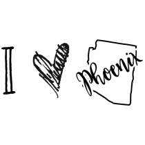 I Love Arizona Rubber Stamp