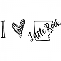I Love Arkansas Rubber Stamp