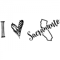 I Love California Rubber Stamp