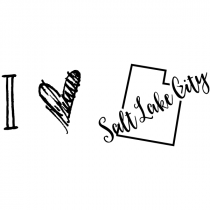 I Love Utah Rubber Stamp
