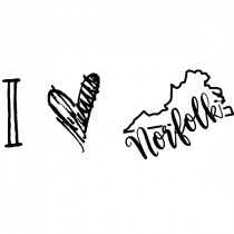 I Love Virginia Rubber Stamp