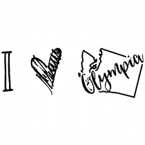I Love Washington Rubber Stamp