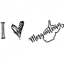 I Love West Virginia Rubber Stamp