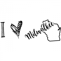 I Love Wisconsin Rubber Stamp