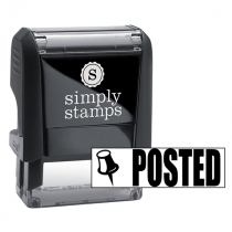 POSTED With Thumbtack Stock Stamp