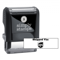 SHIPPED VIA UPS Stock Stamp